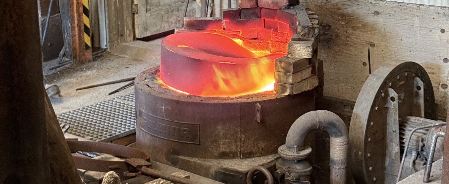 brons smelten...1100 graden!